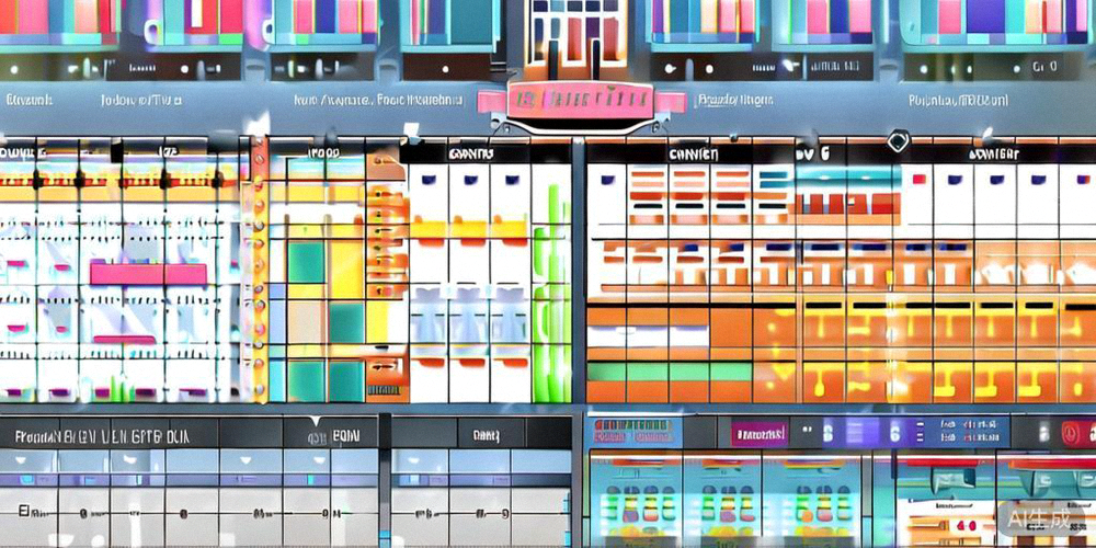 社交媒体内容策略规划图：展示内容日历、内容类型金字塔、A/B测试流程与效果分析仪表盘